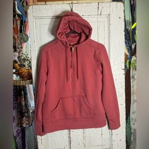 Vtg Carhartt Youth Plum Sherpa lined Zip Sweatshirt with Hood Size L 12/14